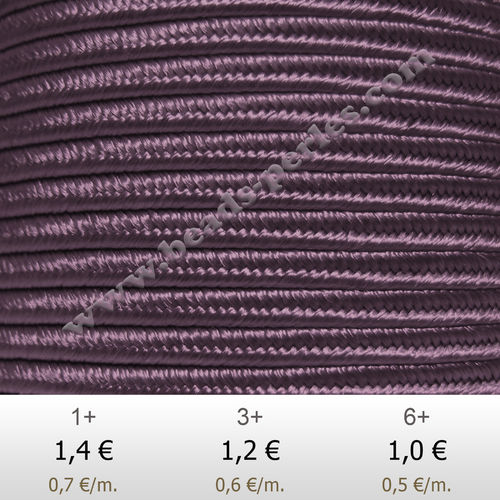 Textil - Soutache-Rayón - 3mm - Aubergine (2 metros)