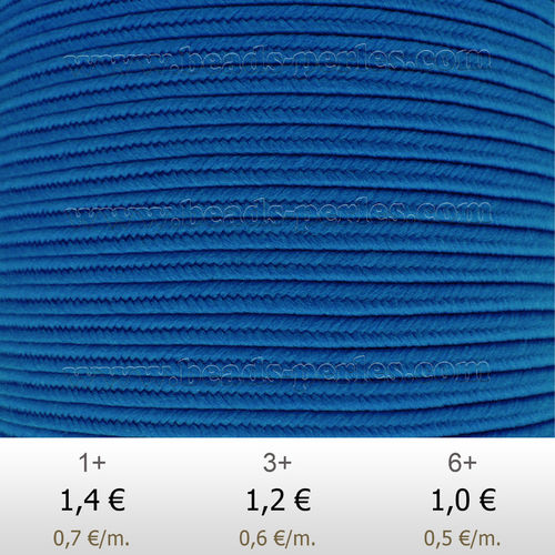 Textil - Soutache-Poliéster - 3mm - Dazzling Blue (2 metros)