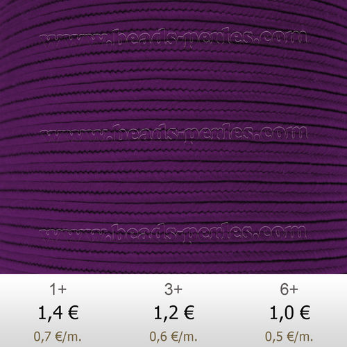 Textil - Soutache-Poliéster - 3mm - Purple Orchid (2 metros)