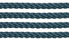 Textil - Cordoncillo Trenzado Poliéster - 3mm - Dark Teal (Azul Verdoso Oscuro) (2 metros)
