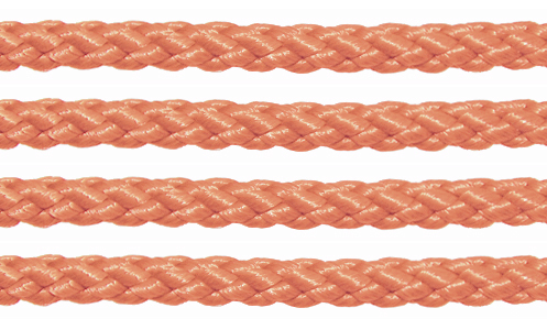 Textil - Cordoncillo Trenzado Poliéster - 3mm - Salmon (Salmón) (50 metros)