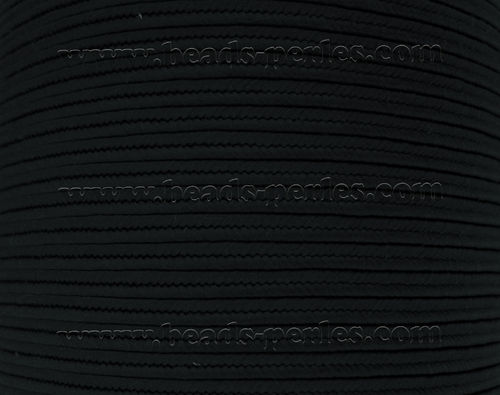 Textil - Soutache-Poliéster - 3mm - Satin Black (50 metros)