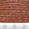 Textil - Soutache METALLICUM - 3mm - Aurum Cherry (Guinda Aurum) (2 metros)