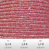 Textil - Soutache METALLICUM - 3mm - Argentum Coral (Coral Argentum) (2 metros)