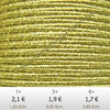 Textil - Soutache METALLICUM - 3mm - Aurum Yellow Gold (Oro Amarillo Aurum) (2 metros)
