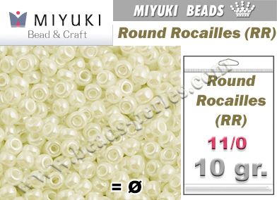 RR00592 - Miyuki - Rocalla - 11/0 - Antique Ivory Pearl Ceylon (10 gramos)