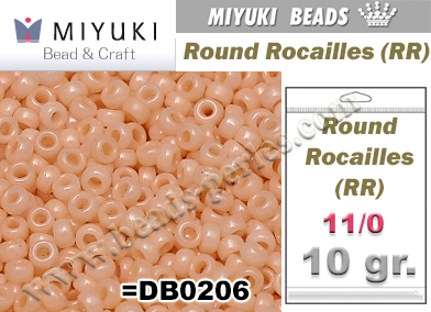 RR00429 - Miyuki - Rocalla - 11/0 - Opaque Salmon Luster (10 gramos)