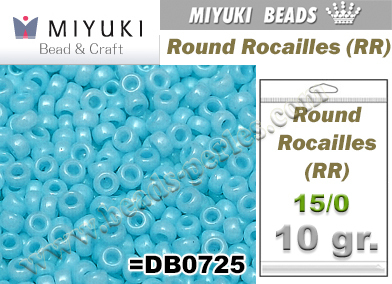 RR00413 - Miyuki - Rocalla - 15/0 - Opaque Light Blue Turquoise (10 gramos)