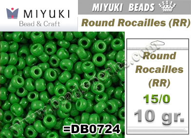 RR00411 - Miyuki - Rocalla - 15/0 - Opaque Green (10 gramos)
