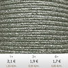 Textil - Soutache METALLICUM - 3mm - Argentum Sharkskin (Tiburón Argentum) (2 metros)