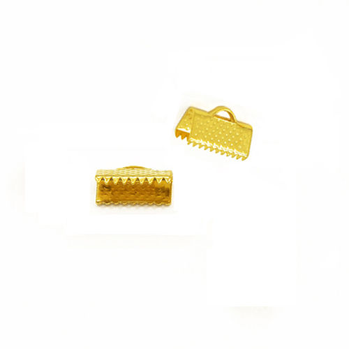 Fornitura - Terminal Dentado a Presión - 10x7x5mm - Color Oro (4 Uds.)
