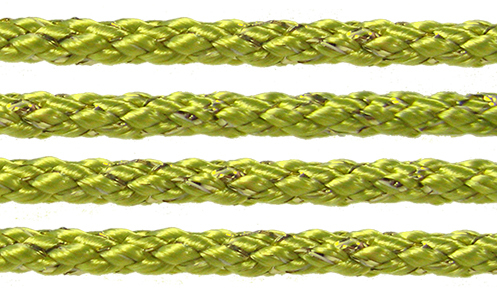 Textil - Cordoncillo Trenzado METALLICUM - 3mm - Aurum Chartreuse (2 metros)
