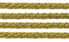 Textil - Cordoncillo Trenzado METALLICUM - 3mm - Aurum Sand (2 metros)
