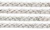 Textil - Cordoncillo Trenzado METALLICUM - 3mm - Argentum White (2 metros)