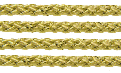 Textil - Cordoncillo Trenzado METALLICUM - 3mm - Aurum Pale Gold (2 metros)