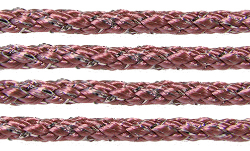 Textil - Cordoncillo Trenzado METALLICUM - 3mm - Argentum Pale Rose (50 metros)