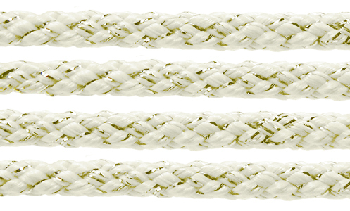 Textil - Cordoncillo Trenzado METALLICUM - 3mm - Aurum White (2 metros)