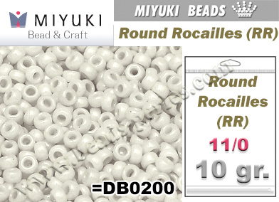 RR00402 - Miyuki - Rocalla - 11/0 - Opaque White (10 gramos)