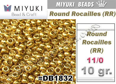 RR04202 - Miyuki - Rocalla - 11/0 - DURACOAT Galvanized Gold (10 gramos)