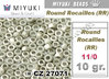 Miyuki - Rocalla - 11/0 - White & Labrador Matted (10 gramos)