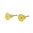 Fornitura - Base de pendiente (Soutache&Embroidery) - 6mm - Color Oro (5 pares)