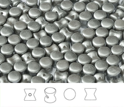 Cristal Checo - Pellet - 4x6mm - Pastel Silver (50 Uds.)