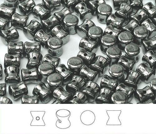 Cristal Checo - Pellet - 4x6mm - Hematite (50 Uds.)