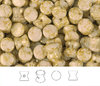 Cristal Checo - Pellet - 4x6mm - Marbled Opaque Coral (50 Uds.)