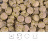 Cristal Checo - Pellet - 4x6mm - Lila Bronze Marbled (50 Uds.)