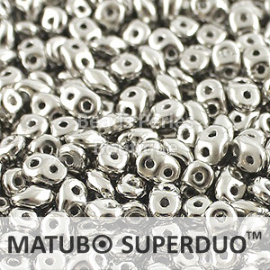 Cristal Checo - Superduo - 2,5x5mm - Silver (10 gr.)