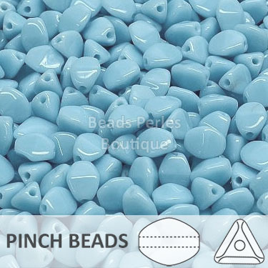 Cristal Checo - Pinch - 5x3mm - Opaque Light Blue Turquoise (100 Uds.)