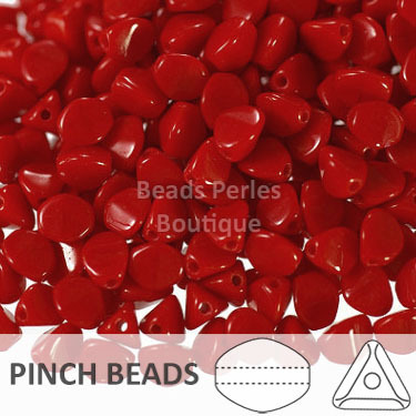 Cristal Checo - Pinch - 5x3mm - Opaque Red (100 Uds.)