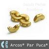 Cristal Checo - Arcos par Puca - 5x10mm - Gold Satin (5 gr.)