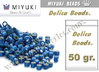 Miyuki - Delica - 11/0 - Silver-Lined Frosted Dusk Blue (50 gr.)
