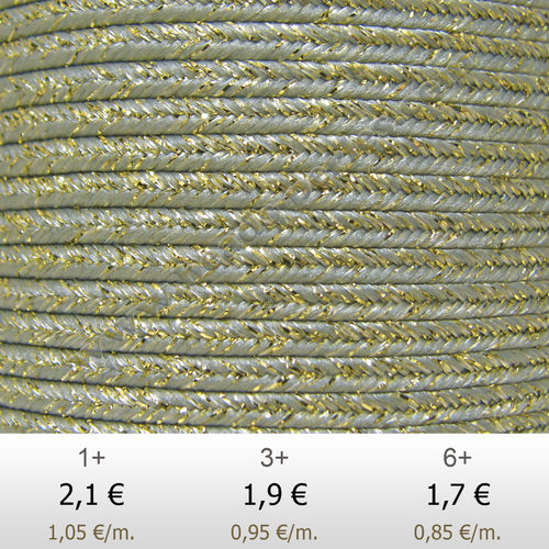 Textil - Soutache METALLICUM - 3mm - Aurum Mercury (2 metros)