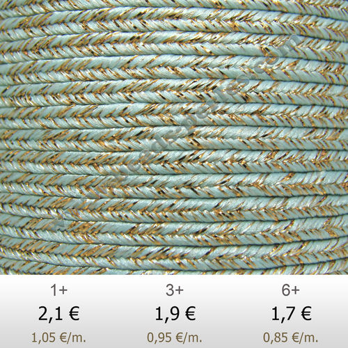 Textil - Soutache METALLICUM - 3mm - Cuprum Limpet Shell (2 metros)