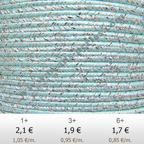 Textil - Soutache METALLICUM - 3mm - Argentum Limpet Shell (2 metros)