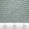 Textil - Soutache METALLICUM - 3mm - Argentum Ancient Turquoise (2 metros)