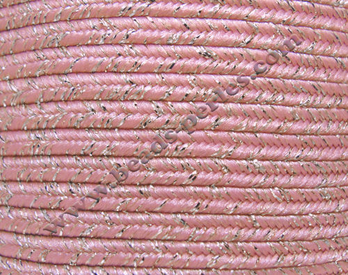 Textil - Soutache METALLICUM - 3mm - Argentum Pink Osiana (50 metros)