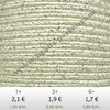 Textil - Soutache METALLICUM - 3mm - Argentum Cream (2 metros)