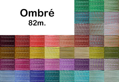 Textil - Soutache OMBRÉ - 3mm - MUESTRARIO 41 COLORES (82 metros)