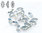 Cabuchón - Cristal Pointback - Navette 5x10 mm - White Opal (2 Uds.)