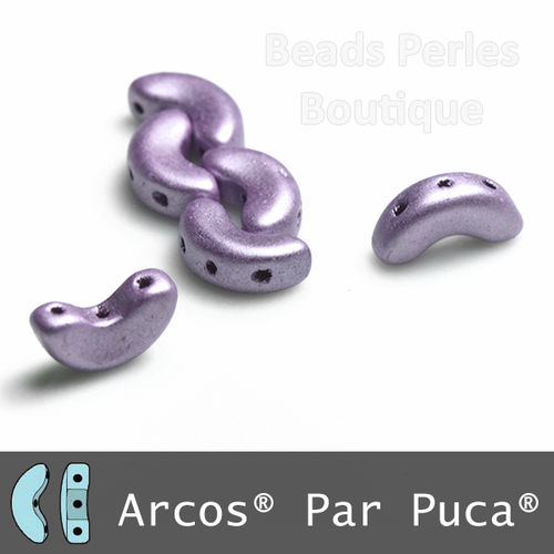 Cristal Checo - Arcos par Puca - 5x10mm - Metallic Suede Light Purple (5 gr.)