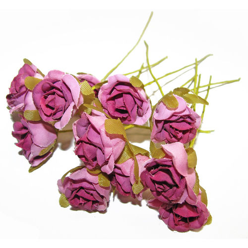 Aplique - Coser o pegar - 2cm (aprox.) - Flor de Tela "Sfumato" - Rose - 011 (1 Uds.)