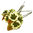 Aplique - Coser o pegar - 2cm (aprox.) - Flor de Tela "2D" - Crema - 022 (1 Uds.)