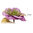 Aplique - Coser o pegar - 2cm (aprox.) - Flor de Tela "2D" - Radiant orchid - 024 (1 Uds.)