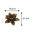 Aplique - Coser o pegar - 16x16mm - Flor metal - Bronce Antiguo - 044 (2 Uds.)