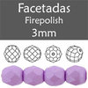 Cristal Checo - Facetada - 3mm - Powdery Pastel Purple (100 Uds.)