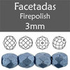 Cristal Checo - Facetada - 3mm - Saturated Metallic Neutral Blue (100 Uds.)