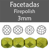 Cristal Checo - Facetada - 3mm - Saturated Metallic Primrose Yellow (100 Uds.)